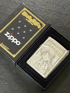 zippo 夜明け前より瑠璃色な フィーナ 銀仕上げ 希少モデル 2008年製 両面デザイン 専用ケース 保証書付き