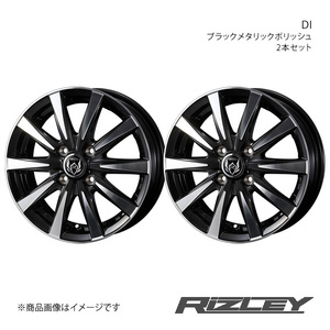 RiZLEY/DI サンバートラック S500系 アルミホイール2本セット【12×4.0B 4-100 INSET42 ブラックポリッシュ】0040492×2