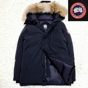 極美品 M カナダグース ジャスパーパーカ ダウンジャケット 黒 コヨーテファー フード CANADA GOOSE JASPER 3438JM ブラック グリフィン