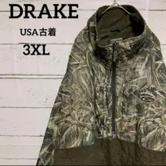 【DRAKE】リアルツリーカモ柄ハーフジップジャケットヴィンテージ USA