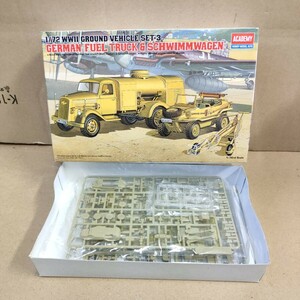 1/72WWII GROUND VEHICLE SET-3 GERMAN FUEL TRUCK SCHWIMMWAGEN ACADEMY 13401 