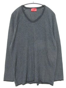 【送料込】 HUGO HUGO BOSS ヒューゴヒューゴボス 【メンズ】 ニット セーター ブラック 黒 コットン、ウール混 トップス sizeＳ/964707