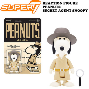 SUPER 7 REACTION FIGURE PEANUTS　SECRET AGENT SNOOPY 【スヌーピー】