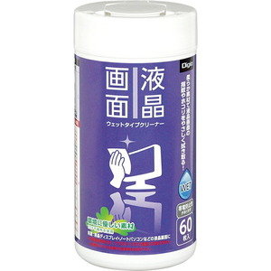 ナカバヤシ ウェットクリーナー 液晶 ボトル 60枚 DGCW-B3060