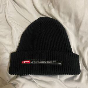 瀧511 美品 Supreme Property Label Beanie シュプリーム ビーニー ニットキャップ 中古