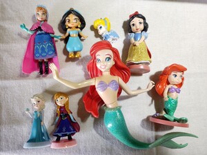 セット フィギュア アリエル 白雪姫 アナ エルサ ジャスミン 等 ディズニープリンセス リトルマーメイド アナと雪の女王