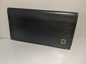 dunhill ダンヒル 二つ折り長財布 レザー ブラック 札入れ カードケース メンズ