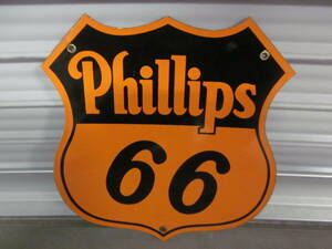 ビンテージ Phillips66 ホーロー看板　ガレージ　世田谷ベース　オイル缶