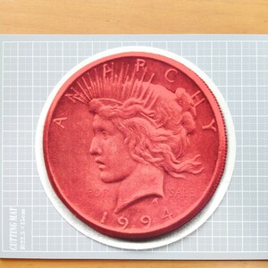 シュプリーム ステッカー Anarchy Coin 07SS 正規品 送料無料!! 匿名配送 追跡可能 硬貨 コイン アナーキー SUPREME Supreme supreme