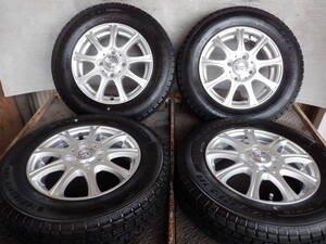 即決 weds FOLEO アルミ 13x4.00B(+45)PCD100-4穴 145/80R13 22年製 溝6mm スタッドレス 軽自動車/40(20)【5-36783】宅配不可(福通営業所止