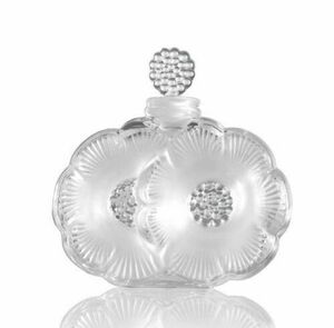 NEW ラリック クリスタル 2 FLOWERS 香水 ボトル 瓶 #1130100 BRAND NIB CLEAR SAVE$ F/SH Lalique