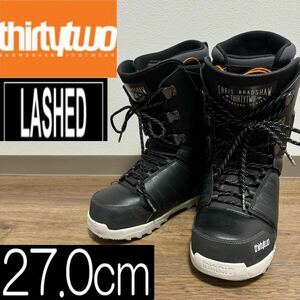 thirtytwo サーティーツー LASHED ラッシュド スノーボード ブーツ 27 スノーボードブーツ 27cm メンズ 紐 ブラック 訳あり オールラウンド