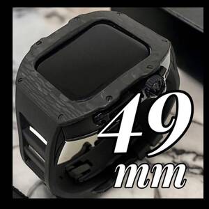 /カーボンBアップルウォッチウルトラAppleWatchラバー ultra49mm