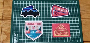 4枚 キャンプステッカー Patagonia パタゴニア 防水ステッカー シール 登山 キャンプ用品 3枚同時購入でランダムでステッカー1枚プレゼント