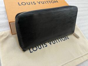 1円〜 売り切り LOUIS VUITTON ルイヴィトン M60072 エピ ジッピーウォレット ラウンドファスナー 長財布 ウォレット ノワール ブラック系 