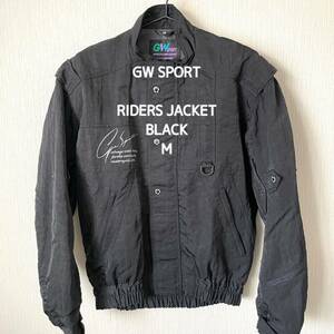 【GW SPORT】ゴールドウィン ライダースジャケット バイクウェア アウター ジャンパー レーシング 黒 ブラック M