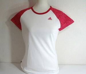 ★☆adidas 　bloom半袖Tシャツ F94454白×ピンク　Ｌ☆★