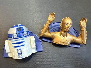 ペプシのおまけ　スターウォーズのC3POとR2D2のプラスチック製クリップ　中古