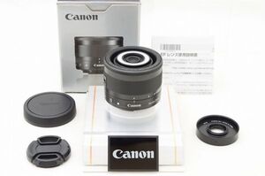 ☆極上美品☆ Canon キャノン EF-M 28mm F3.5 Macro IS STM 元箱 付属品 ♯24122801