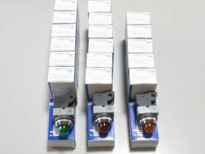 ‖新品在庫‖IDEC 25Φ 白熱球 表示灯 (緑・赤・橙)【品番: APS116N】計20個 AC100/110V 電設資材 制御盤 操作盤 盤用表示灯 和泉電気