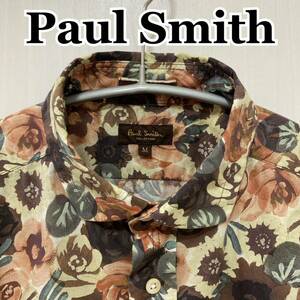 ポールスミス　PaulSmith 花柄シャツ　フラワープリント　半袖　Mサイズ