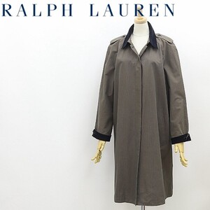 ◆RALPH LAUREN ラルフローレン ブラックレーベル コーデュロイ切替 ステンカラーコート ブラウン 5ｆ