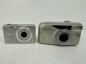 0610-220 0600【1円スタート】 コンパクトデジタルカメラ　2点まとめ　オリンパス OLYMPUS FE-220 / KYOCERA Zoommate 140