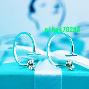 ♪即決♪新品　未使用 TIFFANY &Co. ティファニーＴワイヤーフープピアス(ラージ)シルバー