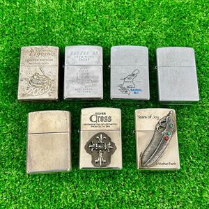 【1円〜】ZIPPO ジッポー オイルライター 喫煙グッズ 喫煙具 CROSS 阪神タイガース 金本モデル エアフォースなど 7点セット まとめて