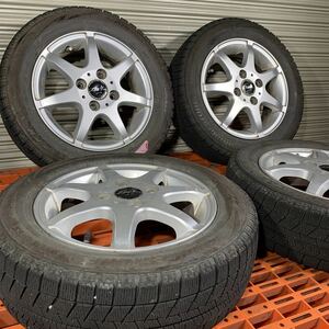 モンツァ MONZA JP-72 ZACK 13インチアルミホイール 4本セット ブリヂストン 155/65R13 スタッドレスタイヤ アルト ラパン ミラ ワゴンR