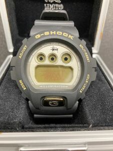 [1円出品] G-SHOCK ジーショック STUSSY ステューシー 25TH ANNIVERSARY 三つ目 コラボ CASIO カシオ 腕時計 DW-6900STS-9JR 作動未確認 