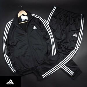 新品 ★ アディダス adidas クラシック スリーストライプス トラックスーツ ジャージ上下セット トレーニング ジム 898/651黒/XO【2XL】