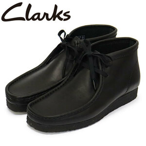 Clarks (クラークス) 26155512 Wallabee Boot ワラビーブーツ メンズ レザーブーツ Black Leather CL066 UK10-約28.0cm