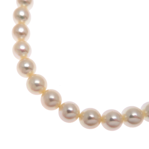 ［飯能本店］MIKIMOTO ミキモト SV 39cm 6.5～7.0mm パール ネックレス シルバー レディース DH84833