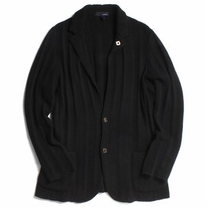 LARDINI ウールカシミア2Bニットジャケット sizeM IPLJM56 IP57006 BLACK ラルディーニ