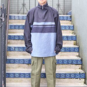 USA VINTAGE WILDWAY CLUB SPORTIF 2TONE DESIGN HALF ZIP FLEECE JACKET/アメリカ古着2トーンデザインハーフジップフリースジャケット