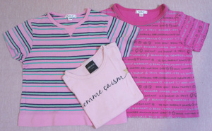 ★☆ 女の子 ☆ サイズ：１００ ☆ a.v.v+COMME CA ISM ☆ Tシャツ ☆ 計３点 ☆ used ☆★