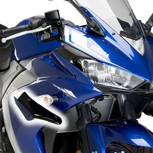 【SALE】Puig 3171A サイドスポイラー ウイングレット [ブルー] YAMAHA YZF-R3 (15-18) プーチ