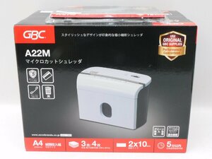 【まだ開けておらず新品同様/送料無料/b】GBC マイクロシュレッダー A22M A4幅 3L スタイリッシュなデザイン 未使用