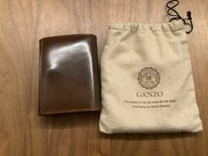 【定価10万円】GANZO 六本木店限定コードバンコンパクト三つ折り財布　冬季限定カラー バーボン