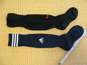 【Used】adidas（アディダス）/NIKE（ナイキ）：サッカーソックス：2足セット