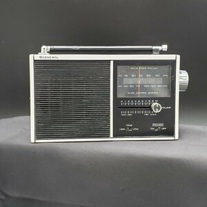 ラジオ　GENERAL　TF-1100　9トランジスターラジオ　◎ジャンク　部品どり　AM/FM　昭和レトロ　インテリア【60e668】