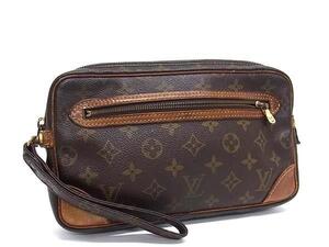 1円 LOUIS VUITTON ルイヴィトン M51825 モノグラム マルリードラゴンヌGM クラッチバッグ セカンドバッグ ブラウン系 FE7164