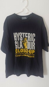 ヒステリックグラマー　HYSTERIC GLAMOUR　Tシャツ　黒　ブラック　サイズXL　送料無料