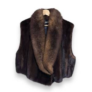 Jean Paul GAULTIER real fur vest ジャンポールゴルチエ ミンク　オポッサム 希少 コレクションピース 初期 リアルファーベスト 38