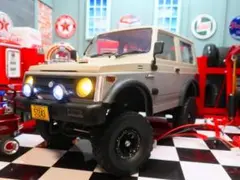 WPL C74 ジムニー RC カスタム クリーム＆グレー オバフェン フォグ付