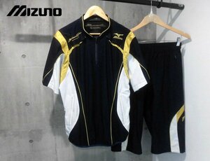 MIZUNO Pro ミズノ プロ MAJOR QUALITY トレーニングウェア 上下セット O/ハーフジップ 半袖シャツ × ハーフパンツ セットアップ/紺/野球