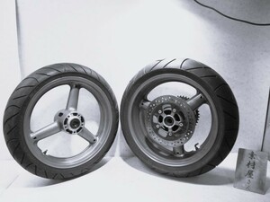 4★GSX1400用前後ホイール229　純正.17×3.50.17×6.00.GY71A.〔検索用〕GSX1300R隼.TL1000R.S.SV1000.GSX-R1000.R750.R600.SV1000