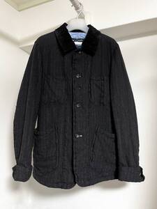 Comme des Garcons Homme 縮絨 カバーオール ブルゾン コート 黒 / shirt plus deux black eye junya watanabe man play cdg noir jonio