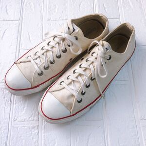 CONVERSE ALLSTAR　コンバース 　オールスター　ホワイト　白　生成り　12インチ　30cm　Made in USA　アメリカ製　90年代　ビッグサイズ